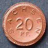 Sachsen 20 Pfennig 1921 braunes Porzellan, Meissen / Getreide vzgl 5,00 EUR  Excl. 10,00 EUR Verzending