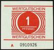 DDR - Gef&auml;ngnisgeld 1 Pfennig bis 30.6.1990 Wertgutschein / Serie A I 4,00 EUR  Excl. 8,00 EUR Verzending