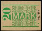 DDR - Gef&auml;ngnisgeld 20 Mark bis 30.6.1990 Wertgutschein / Serie A I 36,00 EUR  Excl. 16,00 EUR Verzending