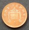 Grossbritannien 1 Penny S.425 a / St, K galv. / Elizabeth II. - Fallgitter -