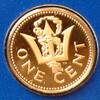 Barbados 1 Cent S.2 / Bro / Staatswappen - Gebrochener Dreizack -