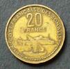Französisch Somaliland 20 Francs S.4 / Al-Bro / Kopf der Marianne - Arabische Dhau vor Passagierschiff -