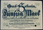 Sachsen - Chemnitz 50 Mark Finanzvereinigung Chemnitzer Industrieller, Lochentwertung -