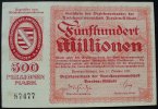 Sachsen - Dresden 500 Mio. Mark Bezirksverband der Amtshauptmannschaft Dresden-Altstadt -