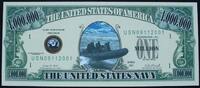USA 1 Mio. Dollars Gedenkbanknote, The US Navy -