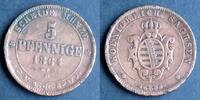 Sachsen 5 Pfennige 1864 B AKS 151 / K ss 10,00 EUR  Excl. 10,00 EUR Verzending