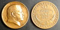 Deutschland Medaille 1927 Hindenburg / 80 Jahre 2.10.1927 vzgl 60,00 EUR  Excl. 16,00 EUR Verzending