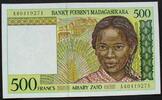 Madagaskar 500 Francs ND(1994) P. 75 / Serie A kfr 4,00 EUR  plus 6,00 EUR verzending