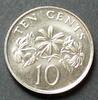 Singapur 10 Cents S.78 / K-N / Staatswappen - Sternjasmin -