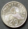 Singapur 20 Cents S.79 / K-N / Staatswappen - Puderquastenstrauch -