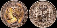 Madrid 1 Peseta 1874-1885 Alfonso XII -