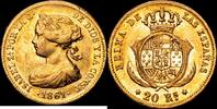 Madrid 20 Reales 1833-1868 Isabel II -