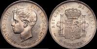 Madrid 5 Pesetas 1899 *18-99* 1886-1931 Alfonso XIII EBC+ 150,00 EUR  Excl. 15,00 EUR Verzending