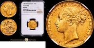 Melbourne Sovereing 1886 Australia Encapsulado por NGC como AU 58 1250,00 EUR  Excl. 12,00 EUR Verzending
