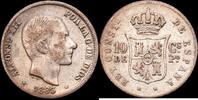 Manila (Filipinas) 10 Centavos 1883/2 1874-1885 Alfonso XII MBC- 150,00 EUR  Excl. 15,00 EUR Verzending