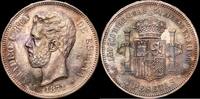 Madrid 5 Pesetas 1871 *18-71* 1871-1873 Amadeo I EBC+ 450,00 EUR  Excl. 15,00 EUR Verzending