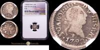 Chile 1/4 Real 1792 1788-1808 Carlos IV Encapsulado por NGC como F 15 650,00 EUR  Excl. 12,00 EUR Verzending