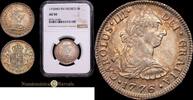 M&eacute;xico 2 Reales 1776 1759-1788 Carlos III Encapsulada por NGC como AU 50 1650,00 EUR  Excl. 12,00 EUR Verzending