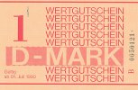 Deutschland, DDR 1 D-Mark Gefängnisgeld Serie B Rückseite leer -