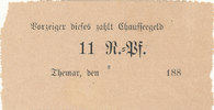Deutsches Reich, Thüringen, 11 R.Pf. Themar, Chauseegeld, -