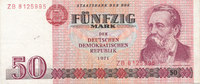 Deutschland,DDR, 50 Mark 1971 Ro.360b Typensatz,Ersatznote, gebraucht III, 4,99 EUR  plus 7,00 EUR verzending