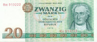 Deutschland,DDR, 20 Mark Ro.362a Typensatz, -