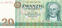 Deutschland,DDR, 20 Mark Ro.362a Typensatz, -