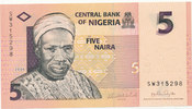 Nigeria 5 Naira Sammlerbanknote -