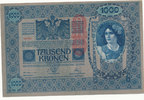 Österreich, 1000 Kronen Aufdruck: senkrecht, -