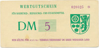 BRD,Thüringen, 5 DM Wertgutschein,Kreis Weimarer Land, -