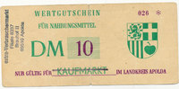 BRD,Thüringen, 10 DM Wertgutschein,Landkreis Apolda, -