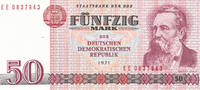 Deutschland,DDR, 50 Mark 1971 Ro.360c Comoutersatz Serie:EE, leicht gebr... 4,99 EUR  plus 7,00 EUR verzending