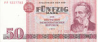 Deutschland,DDR, 50 Mark 1971 Ro.360c Comoutersatz Serie:FF, leicht gebr... 4,99 EUR  plus 7,00 EUR verzending