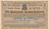 Deutsches Reich, Sachsen, Lotterie Los Döbeln Staatslotterie Einnahme August Sack, -