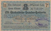 Deutsches Reich, Sachsen, Lotterie Los Döbeln Staatslotterie Einnahme Richard Mehner, -