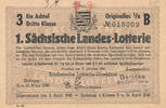 Deutsches Reich, Sachsen, Lotterie Los Dresden, Gericke Dresden-Bühlau, -