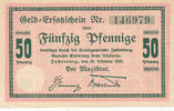 Deutsches Reich,Ostpreußen, 50 Pfennige Insterburg,Magistrat, -