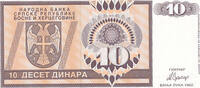 Bosnien-Herzegowina, 10 Dinara -
