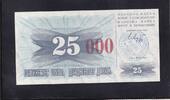Bosnien-Herzegowina, 25000 Dinara auf 25 Dinar -