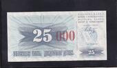 Bosnien-Herzegowina, 25000 Dinara auf 25 Dinar -