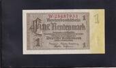 Deutsches Reich, Drittes Reich, 1 Rentenmark Ro. 166b, DEU-222b, Reichsdruck, KN 8stellig rot, -