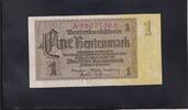 Deutsches Reich, Drittes Reich, 1 Rentenmark Ro. 166b, DEU-222b, Reichsdruck, KN 8stellig rot, -