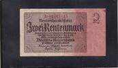 Drittes Reich, Deutsche Rentenbank, 2 Rentenmark Ro. 167c, DEU-223c, Firmendruck KN 8stellig rot, -