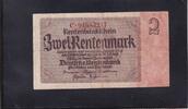 Drittes Reich, Deutsche Rentenbank, 2 Rentenmark Ro. 167c, DEU-223c, Firmendruck KN 8stellig rot, -