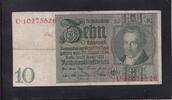 Weimarer Republik, Reichsbank, 10 Reichsmark 1929 Ro.173a,DEU-183a, Frie... 3,99 EUR  plus 7,00 EUR verzending