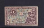 Alliierte Besatzung, Bank deutscher Länder, 5 Deutsche Mark Ro.237a, WBZ-16a, mit B-Stempel (schwach gedruckt),für Westberlin, Serie:B/A, -