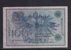 Weimarer Republik, Reichsbank, 100 Mark Ro.34, DEU-67, grüne Siegel, Serie: F, Udr. Bst. E, -