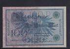 Weimarer Republik, Reichsbank, 100 Mark Ro.34, DEU-67, grüne Siegel, Serie: F, Udr. Bst. D, -
