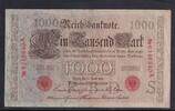 Kaiserreich, Deutsche Reichsbank, 1000 Mark Ro.45b,DEU-40b, Siegel rot, KN 7stellig, Serie: A, Udr.Bst. S, Kriegsausgabe, -