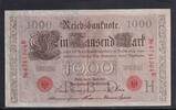 Kaiserreich, Deutsche Reichsbank, 1000 Mark Ro.45c,DEU-40c, Siegel rot, KN 7stellig, Serie: E, Udr.Bst. H, Inflationsausgabe -